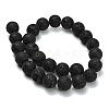 Natural Lava Rock Round Beads Strands G-M169-16mm-03-3