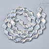 Electroplate Glass Beads Strands EGLA-N008-009-A01-2