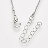 Brass Round Snake Chain Necklace Making MAK-T006-11A-P-2