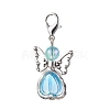 7Pcs 7 Colors Angel Acrylic Pendant Decorations HJEW-JM01736-02-4