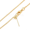 1mm Rack Plating Brass Cable Chain Adjustable Slider Necklaces for Women Men MAK-L044-55G-1
