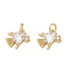 Ocean Brass Pave Clear Cubic Zirconia Pendants CU-CBAF3CF-02N-01-1