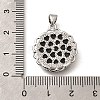 Brass with Natural Shell Carved Pendants KK-Z091-06P-01-3