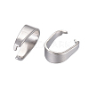 Tarnish Resistant 201 Stainless Steel Snap on Bails LS-STAS-F117-16P-6x12-2