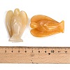 Natural Topaz Jade Carved Angel Figurines G-O200-03J-10-3