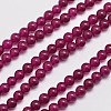 Natural & Dyed Malaysia Jade Bead Strands G-G659-4mm-A15-1