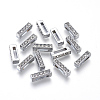 Alloy Initial Slide Charms with Grade A Rhinestones ALRI-R032-I-FF-1