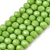 Opaque Solid Color Imitation Jade Glass Beads Strands EGLA-A044-P4mm-D30-1