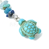 Sea Turtle Synthetic Turquoise Pendant Decorations HJEW-JM02142-01-4