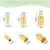 150Pcs 3 Style Brass Cord Ends KK-UN0003-75-3