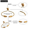 PVD Vacuum Plating 304 Stainless Steel Slider Bracelet/Bolo Bracelet Making MAK-CJ0001-02-3