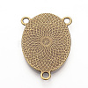 Tibetan Style Alloy Cabochon Connector Settings TIBE-Q079-30x40-AG-LF-3