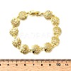 Summer Beach Brass Micro Pave Clear Cubic Zirconia Shell Shape Link Chain Bracelets LS-BJEW-C118-02B-G-6