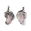 Natural Rose Quartz Pendants G-H281-06E-2