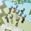 Synthetic & Natural Mixed Gemstone Chip Pendant Decorations HJEW-JM01665-02-4
