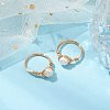 Nuggets Natural Cultured Freshwater Pearl Finger Rings RJEW-JR00697-01-2