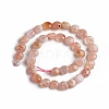 Natural Cherry Blossom Agate Stone Beads Strands G-D0002-D58-2