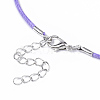 Waxed Cotton Cord Necklace Making MAK-S032-1.5mm-B10-4