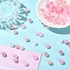 100Pcs Transparent Frosted Glass Beads Strands GLAA-CJ0002-07-6