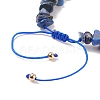 7Pcs 7 Style Natural Mixed Stone Chips & Resin Evil Eye Braided Bead Bracelets Set BJEW-JB08495-7