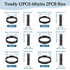 12Pcs 6 Size 201 Stainless Steel Grooved Finger Ring Settings RJEW-TA0001-06EB-2