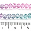 Transparent Painted Glass Beads Strands DGLA-A034-T8mm-A10-3