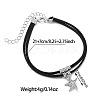 Ocean Alloy Starfish Charm Faux Suede 2-Strand Anklets for Women WGD1C62-01-4