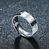 Valentine's Day Gifts Engraved You & Me Titanium Steel Couple Rings For Men RJEW-BB16362-7-5