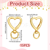 15Pcs Alloy Swivel Clasps FIND-UN0007-75G-4