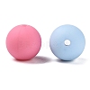 Rubberized Style Imitated Silicone Acrylic Beads MACR-T048-01A-13-2