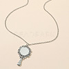 Tibetan Style Zinc Alloy Glass Mirror Pendant Necklaces for Women FS-WGE2CBD-01-2