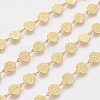Textured Brass Handmade Link Chains CHC-G006-08G-2