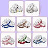 120Pcs Brass Rhinestone Spacer Beads RB-SZ0001-07A-4