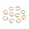 Brass Micro Pave Cubic Zirconia Cuff Earrings LS-EJEW-H109-01I-G-2