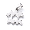 Non-Tarnish 304 Stainless Steel Pendants STAS-L210-06L-P-2