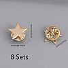 CHGCRAFT 8 Sets Brass Star Lapel Pin Brooch JEWB-CA0001-41-2