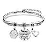 Birthday 201 Stainless Steel Charm Bracelets FS-WGBAA71-04-1