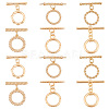   12Pcs 6 Styles Brass Toggle Clasps KK-PH0006-45-1