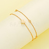 Heart Alloy & Plastic Imitation Pearls Round Beaded Necklaces & Double Layer Bracelets Sets FS-WGC2DB5-01-4