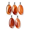 Dyed & Heated Natural Red Agate Pendants GG-CBACB71-01P-08-1
