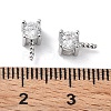 925 Sterling Silver with Clear Cubic Zirconia Peg Bails STER-G036-17P-3