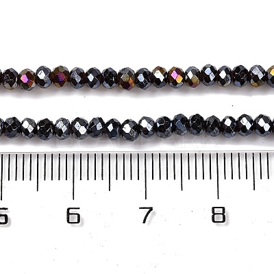 Baking Electroplate Glass Beads Strands DGLA-A039-J4mm-B20-1
