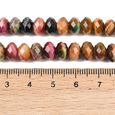 Natural Tiger Eye Beads Strands G-C259-A46-5x8mm-1