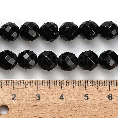 Natural Black Tourmaline Beads Strands G-H329-E02-8mm-1