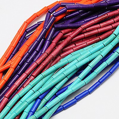 Synthetic Turquoise Beads Strands TURQ-G120-4x13mm-M-1