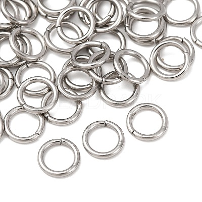 Tarnish Resistant 304 Stainless Steel Open Jump Rings STAS-Q186-02-8x1.2mm-1