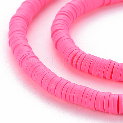 Handmade Polymer Clay Bead Strands CLAY-T002-6mm-48-1
