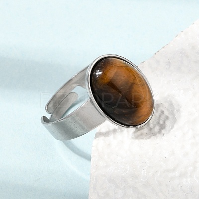 Adjustable 304 Stainless Steel Finger Rings for Women GG-CBA7994-04P-18-1