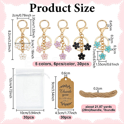 Flower Alloy Keychains KEYC-WA0001-06-1