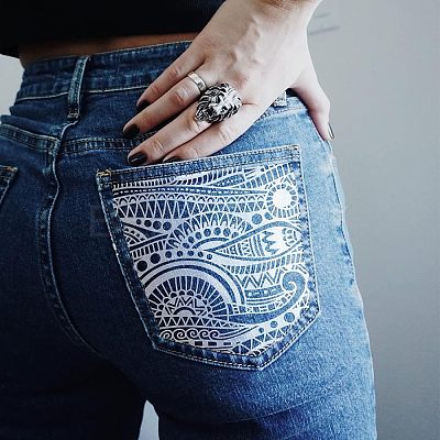 Self-Adhesive Silk Screen Printing Stencil DIY-WH0337-051-1